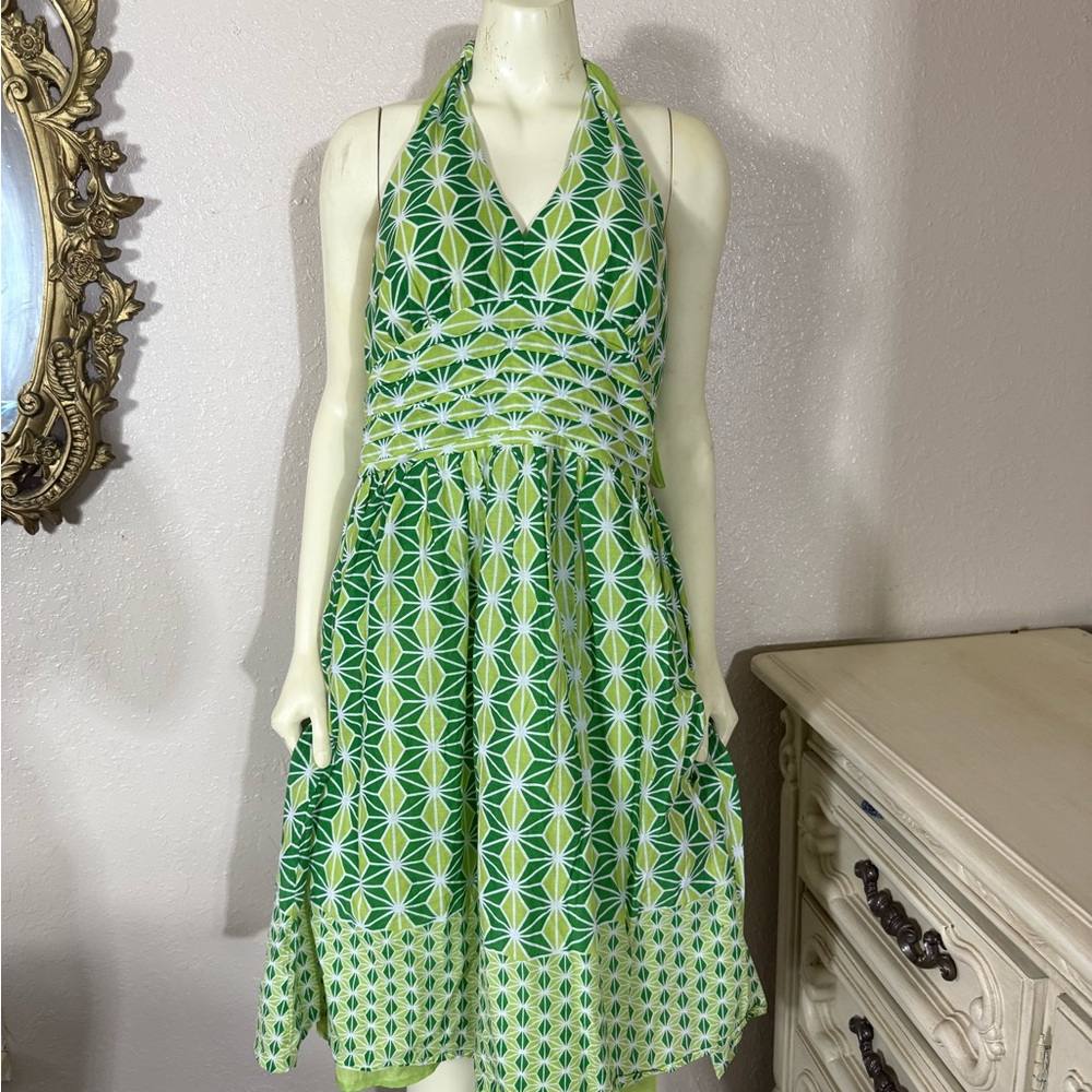 Vintage 1950’s Green Halter Dress